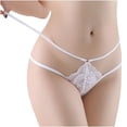 thumbnail image 1 of Bigersell Womens Bikini Underwear Clearance Womens Cheeky Panties G-Strings Panty Style P-1487 Nylon Period Panties Cotton Thongs Ladies Briefs Mid Waist Women's Bikini Panties White S, 1 of 8