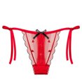thumbnail image 1 of Bigersell Womens Briefs Underwear Clearance Womens Thong Underwear Briefs Panty Style P-1073 Polyester Cheeky Panties Ladies Thongs Briefs High Waist Women's Panties Red One Size, 1 of 2