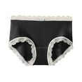 thumbnail image 1 of Bigersell Womens Cheeky Panties Clearance Womens Bikini Underwear Cotton Cheeky Panty Style P-999 Nylon Period Panties Thong Bikini Briefs Mid Waist Women Cheeky Panties Black XL, 1 of 2