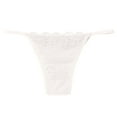 thumbnail image 1 of Bigersell Womens Cheeky Panties Clearance String Bikini Underwear Women High Cut Panty Style P-605 Cotton Plus Size Panties Thongs Ladies Briefs Mid Waist Women's Briefs White One Size, 1 of 5