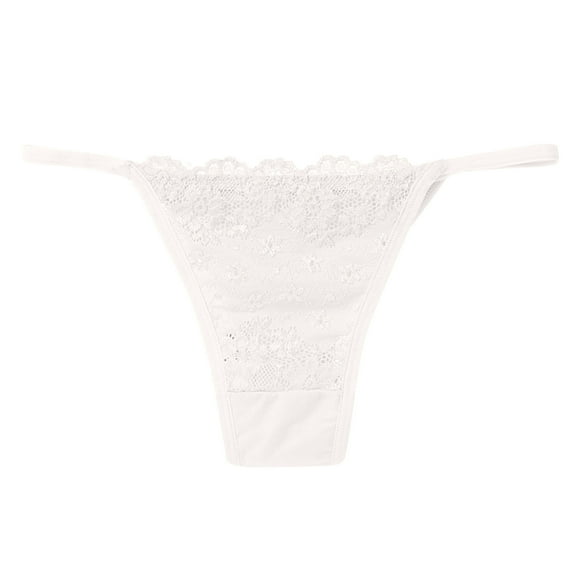Bigersell Womens Cheeky Panties Clearance String Bikini Underwear Women High Cut Panty Style P-605 Cotton Plus Size Panties Thongs Ladies Briefs Mid Waist Women's Briefs White One Size