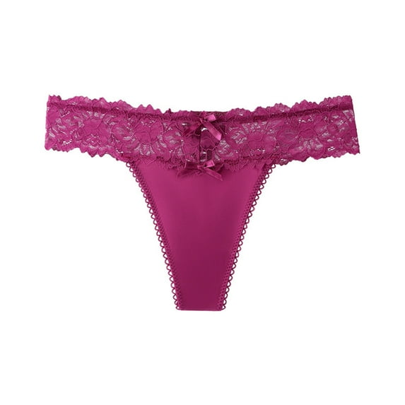 Bigersell Womens Panties Clearance Maternity Underwear Thong Panty Style P-1213 Nylon Brief Panties Thong Panties Briefs Mid Waist Women's Briefs Purple S