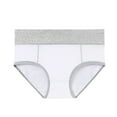 thumbnail image 1 of Bigersell Womens Underwear Boyshorts Clearance Plus Size Panties Women Briefs Panty Style P-1597 Polyester Bikini Panties Ladies Thongs Briefs High Waist Women's Panties White 3Xl, 1 of 2