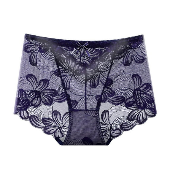 Bigersell Womens Underwear Cotton Clearance Pregnancy Underwear Boy Shorts Panty Style P-1054 Cotton Plus Size Panties Cotton Thongs Ladies Briefs Mid Waist Women's Bikini Panties Dark Blue XXL