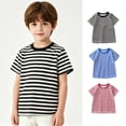 thumbnail image 1 of Bigetiay 3 Packs Girls Boys Tshirts Comfortable Boys Short Sleeve T Shirts Baseball Tops Boy Clothes 6-7 Years, 1 of 8