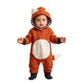 thumbnail image 1 of Bigetiay Baby Halloween Outfit For Boy Girl Long Sleeve Cartoon Hooded Animal Jumpsuit with Ears Design Halloween Baby Boy Outfits 6-9 Months, 1 of 4