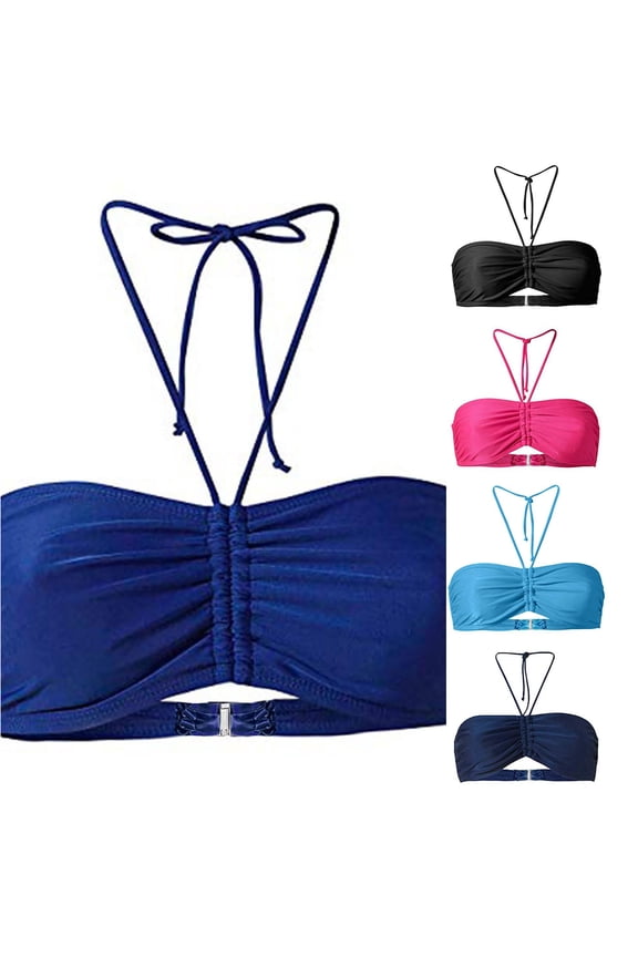 Bikini Tops For Women String Halter Swimsuit Bathing Suit Top Minimalist Push Up Swim Tops No Bottom, Size XXL