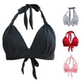 thumbnail image 1 of Bigetiay Bikini Tops For Women Twist Front Top Bathing Suit Retro Push Up Swim Tops No Bottom, Size XXXL, 1 of 3