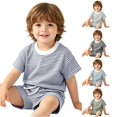 thumbnail image 1 of Bigetiay Boys 2 Piece Set Casual Active Breathable Short Sleeve T-Shirt with Short Outfits 2-3 Years Boys Clothes, 1 of 4