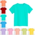 thumbnail image 1 of Bigetiay Boys Girls Short Sleeve Shirts Casual Top Breathable Summer Tee Cute Clothes for Kids Toddler 5-6 Years, 1 of 4