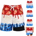 thumbnail image 1 of Bigetiay Boys Swim Trunks with Compression Liner Pockets Ice Print Swimwear Kids Comfortable Beach Shorts, Size 3-4 Years, 1 of 4