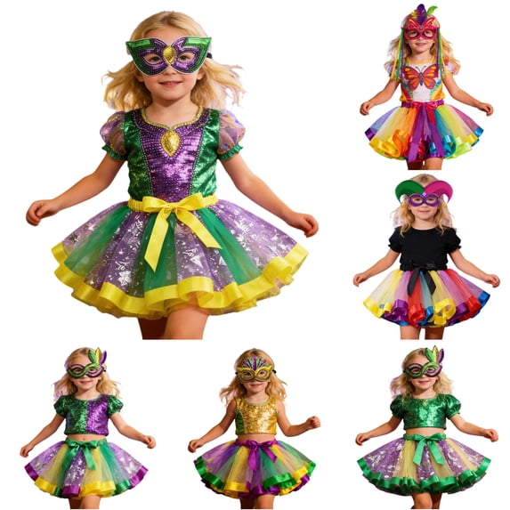 Bigetiay Girls Ballet Tutu Skirt, Elegant Layered Flared for Party & Performance, Size 2-4 Years
