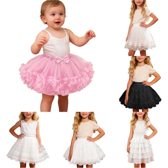 Bigetiay Girls Halloween Tutu Skirt, Layered Flared Dress for Dance & Dress Up, Size 12-18 Months