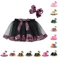 thumbnail image 1 of Bigetiay Girls Heart Print Tutu Skirt, Bowknot Layered Mini Skirt for Toddlers & Parties, Size 6-8 Years, 1 of 4