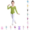 thumbnail image 1 of Bigetiay Girls Long Sleeve Ballet Romper, Stretch Fabric Dance Jumpsuit for Practice, Size 10-11 Years, 1 of 3