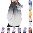 thumbnail image 1 of Bigetiay Girls Oversized Gradient Pullover Hoodie Long Sleeve Warm Winter Casual Sweatshirt for Fall Winter 7-8 Years, 1 of 7