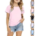 thumbnail image 1 of Bigetiay Girls Top Breathable Lightweight Summer Quick Dry Basic Tee for Big Kids and Tweens Casual Outdoor Wear 9-10 Years, 1 of 6