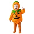 thumbnail image 1 of Bigetiay Halloween Outfit Baby Boy Girl Long Sleeve Cartoon Hooded Zipper Pumpkin Jumpsuit Romper Bodysuit Halloween Baby Boy Outfits 12-18 Months, 1 of 9