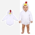 thumbnail image 1 of Bigetiay Halloween Outfit Baby Boy Girl Long Sleeve Chicken Romper Jumpsuit with Hood Baby Boy Halloween Outfit 12-18 Months, 1 of 7