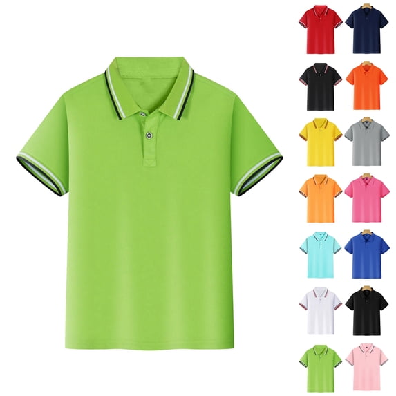 Bigetiay Kids Boys Girls Short Sleeve Athletic Shirts for Summer Breathable Comfortable Soft Casual Top