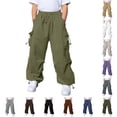 thumbnail image 1 of Bigetiay Kids Cargo Pants with Multiple Pockets Comfortable Casual Trousers for Boys And Girls Outdoor Play And Daily Wear, Size 11-12 Years, 1 of 9
