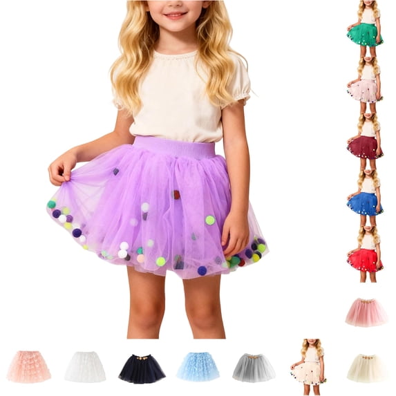 Bigetiay Kids Girls Dance Party Ballet Skirt, Halloween Performance Skirt, Size 3-4 Years