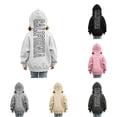 thumbnail image 1 of Bigetiay Kids Letter Print Pullover Hoodie Long Sleeve Warm Casual Tunic Kids Fall Clothes 11-12 Years, 1 of 5