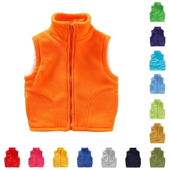 Bigetiay Kids Winter Vest Stand Collar Sleeveless Jacket for Boys Girls Casual Warm Layered Outfit with Jeans Pants Autumn Fall Daily Wear, Size 7-8 Years