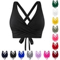 thumbnail image 1 of Bigetiay String Bikini Tops For Women Twist Front Top Bathing Suit Minimalist Swimwear Top No Bottom, Size L, 1 of 4