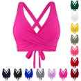 thumbnail image 1 of Bigetiay String Bikini Tops For Women Twist Front Top Bathing Suit Minimalist Swimwear Top No Bottom, Size XXL, 1 of 6