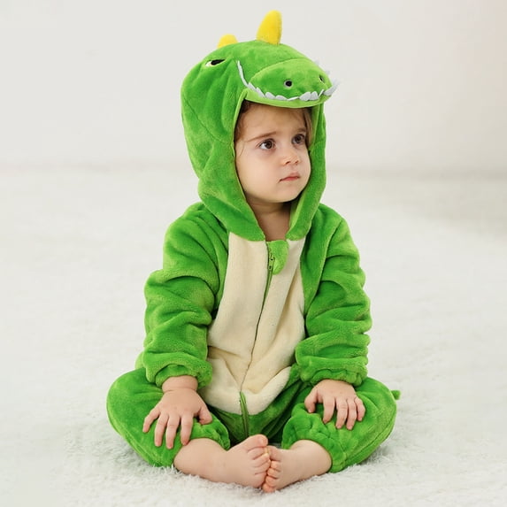 Bigetiay Toddler Boy Halloween Outfit Cartoon Animal Outfit Dinosaur Romper Kids for Baby Boys, Size 6-12 Months