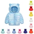 thumbnail image 1 of Bigetiay Toddler Boys Girls Winter Coat Hooded Jacket Wear Windproof Zipper Warm Outwear, Size 4-5 Years, 1 of 4