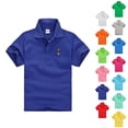 thumbnail image 1 of Bigetiay Toddler Boys Polo Shirts School Short Sleeve Casual Gentleman Tops Button Pullover Shirt 3-4 Years, 1 of 3