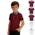 thumbnail image 1 of Bigetiay Toddler Kids Boys Girls Short Sleeve Polo Shirts Classic Soft Blouse Top for School 18-24 Months, 1 of 3
