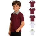 thumbnail image 1 of Bigetiay Toddler Kids Boys Girls Short Sleeve Polo Shirts Classic Soft Blouse Top for School 9-10 Years, 1 of 3