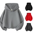 thumbnail image 1 of Bigetiay Toddler Unisex Basic Pullover Hoodie Solid Color Long Sleeve Warm Fall Clothes 8-9 Years, 1 of 3