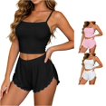 thumbnail image 1 of Bigetiay Women's Backless Sleeveless Camisole and Shorts Two Piece Set, Size S, 1 of 4