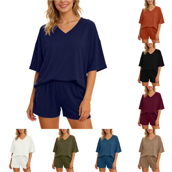 Bigetiay Women's Sleeveless Top and Shorts Two Piece Beach Outfit, Size S