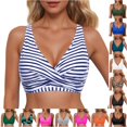 thumbnail image 1 of Bigetiay Womens Bikini Top Twist Front Bathing Suit Bra Minimalist Swimwear Swim Top Only, Size XL, 1 of 5
