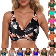 thumbnail image 1 of Bigetiay Womens Bikini Top Twist Front Bathing Suit Bra Minimalist Swimwear Swim Top Only, Size XXL, 1 of 5