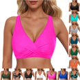 thumbnail image 1 of Bigetiay Womens Bikini Top Twist Front Bathing Suit Bra Minimalist Swimwear Swim Top Only, Size XXL, 1 of 5