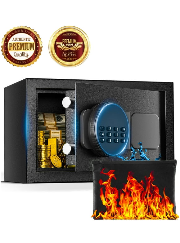Bigfeliz 0.8 Cu.ft. Safes,Fire and Water Resistant Safe Box with Digital Keypad and Alarm System for Cash Jewelry Documents
