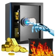 SRWTRCHRY  1.8 Cu.ft. Fire and Water Resistant Safes with Digital Keypad and Alarm System,Small Safe for Cash Jewelry Documents