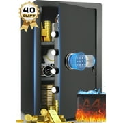 SRWTRCHRY 4.0 cu.ft. Safe with Newer External Power Keypad and Alarm System,Fire and Water Resistant Safe for Family and Property Safety