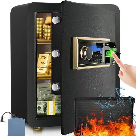 Bigfeliz Biometric Safe Home Fire-resistant Safe 3.0 Cubic feet with HD LCD for Home Office