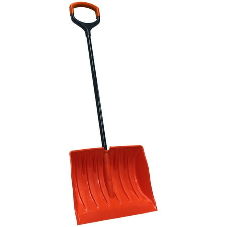 Bigfoot 19" Mega Dozer Combination Snow Shovel with Two-Fisted Shock Shield D-Grip - Orange