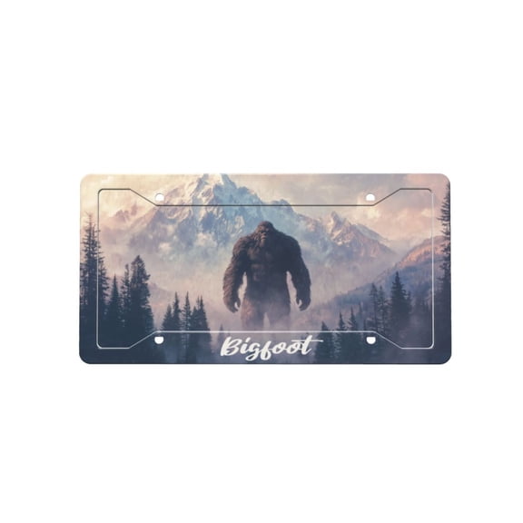 Bigfoot 2 Pcs License Plate Frame Frames For Car Decorative Parts Stainless Steel License Plate For Standard Us Canada License Plate Holder Unisex 12x6 Inch