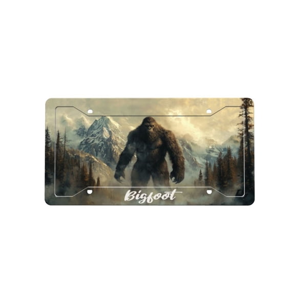 Bigfoot 2 Pcs License Plate Frame Frames For Car Decorative Parts Stainless Steel License Plate For Standard Us Canada License Plate Holder Unisex 12x6 Inch