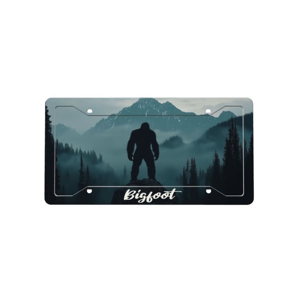 Bigfoot 2 Pcs License Plate Frame Frames For Car Decorative Parts Stainless Steel License Plate For Standard Us Canada License Plate Holder Unisex 12x6 Inch