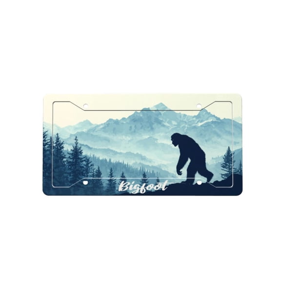 Bigfoot 2 Pcs License Plate Frame Frames For Car Decorative Parts Stainless Steel License Plate For Standard Us Canada License Plate Holder Unisex 12x6 Inch